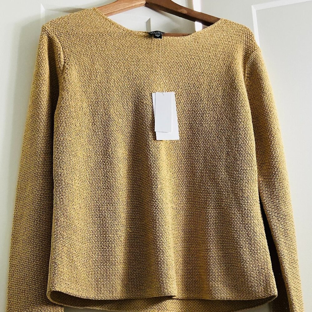 NEW Eileen Fisher Ginger Textured Top | Minimalist Classic